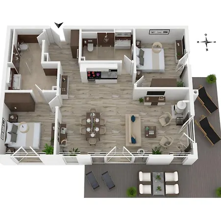 5 Sterne Strandidylle Mit Grosser Terrasse Apartment *